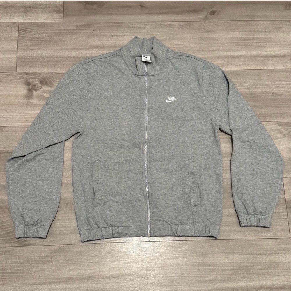 Nike Men's Heather Gray Zip-Up Sweater